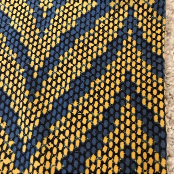 LuLaRoe One Size Leggings in Blue and Gold - Picture 1 of 2